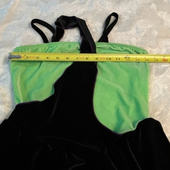 G K Elite Sportswear Figure Skating Velour Dress Dance Outfit Girls Size L NWOT - Picture 6 of 12